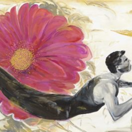 顧福生，花瓣與花，2013，油彩 / 畫布，122 x 183 cm