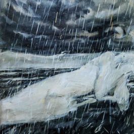 顧福生，《五月裏的暴雨》，2001，油彩 / 畫布，81 x 61 cm