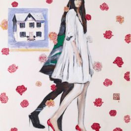 顧福生，紅鞋，2008，油彩/畫布，151.5 x 116.5 cm