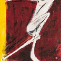 顧福生，The Yellow Streak，1964，油彩/畫布，91 x 84 cm