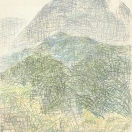鄭君殿，新店，2002，色鉛筆/紙，32.5 x 22 cm