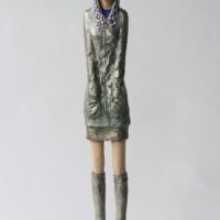 北川宏人，花房１号，2008，青銅、壓克力顏料，(h)47 cm 8 Ed.