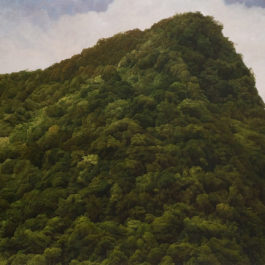 葉子奇，山在花蓮 ‧ 太魯閣，2007-2009，卵彩‧油畫/亞麻布，200 x 300 cm