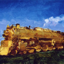 齊星，火車，2006，油彩／畫布，27 x 35 cm