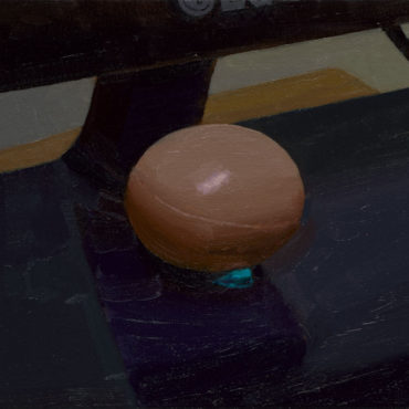 林彥瑋，一顆蛋，2023，油彩／畫布，27 x 36 cm