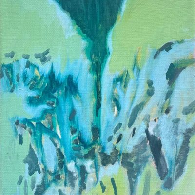 潘麒方，游移・微觀，2023，油彩／畫布，25.5 x 17.5 cm