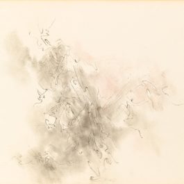 謝景蘭，No. 129，1988，混合媒材/紙，50 x 65 cm