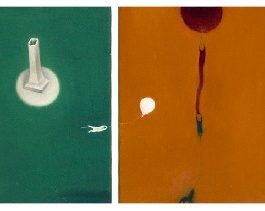 蘇旺伸，四種不相干的顏色，2011，油彩/畫布，55 x 40.5 cm; 55 x 40 cm; 55 x 40 cm; 55 x 45 cm, Set of 4