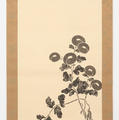 Ryo SHINAGAWA, Chrysanthemum, 2023, Ink on paper, 119.5 x 55.5 cm
